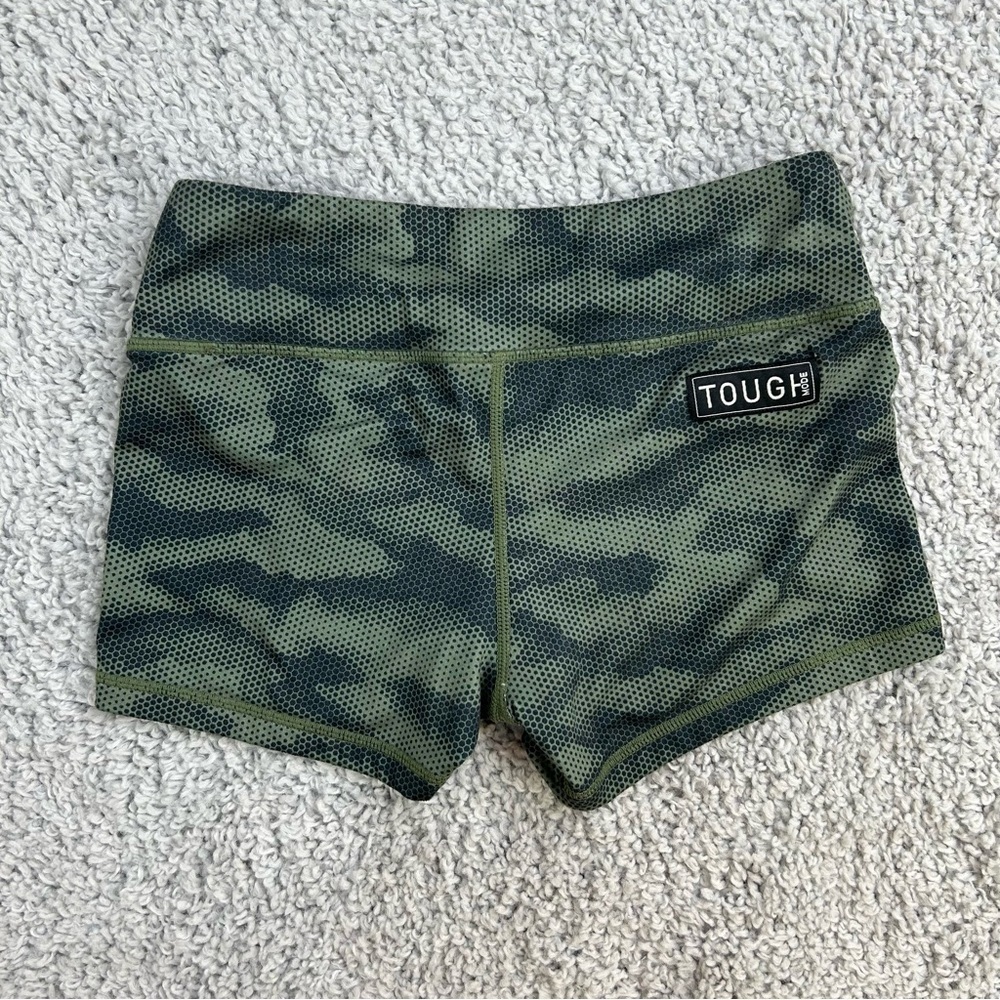 Tough Mode Shorts Womens Small Activewear Camouflage Sweat Wicking Mid Rise Camo - Picture 4 of 4